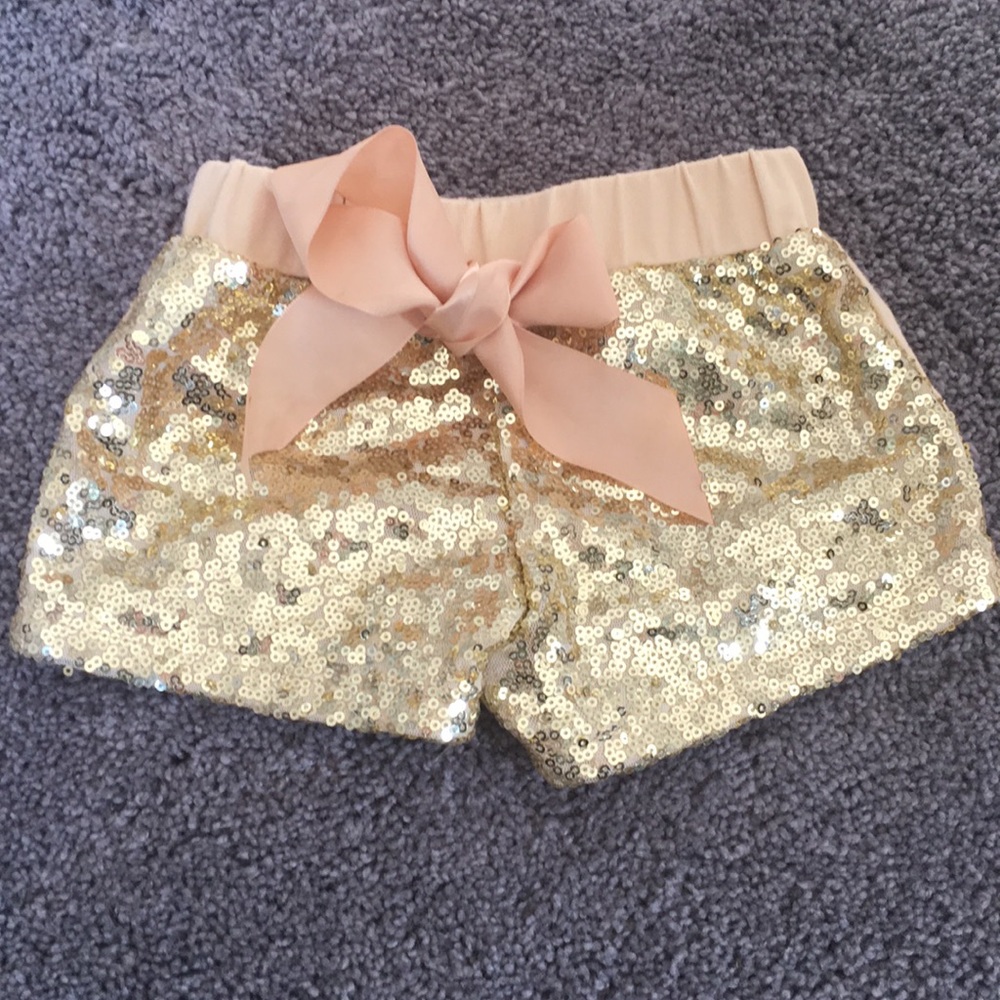 12 month gold sequin shorts